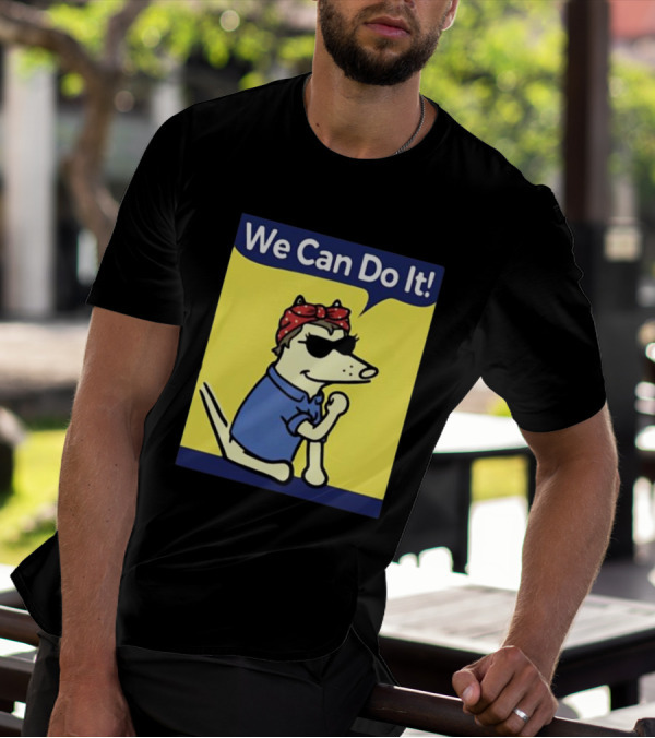 We Can Do It Teddy The Dog Rosie The Riveter T-Shirt