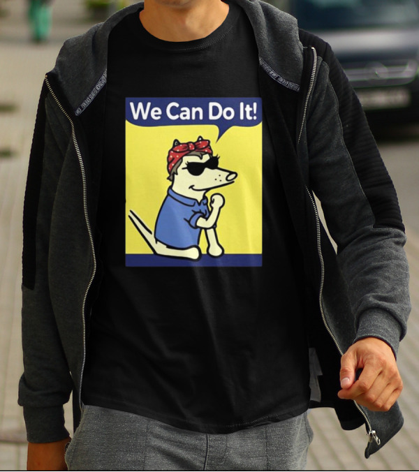 We Can Do It Teddy The Dog Rosie The Riveter T-Shirt