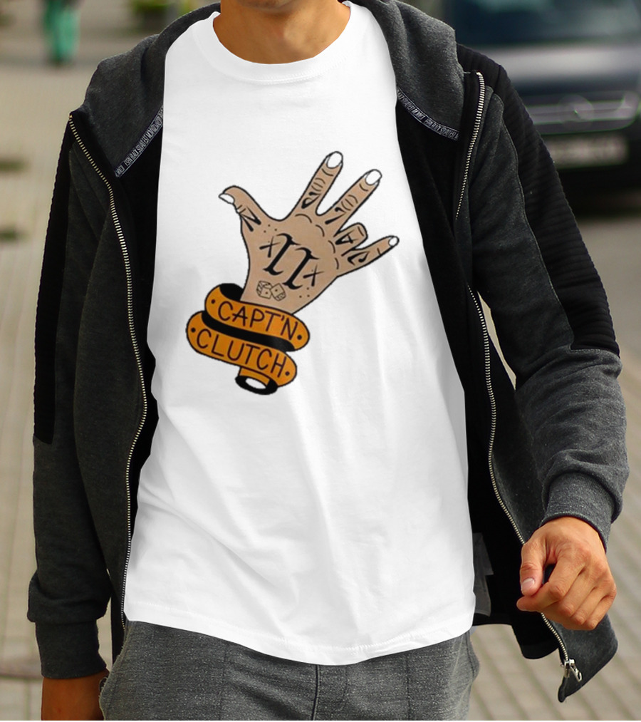 Cap’n Clutch Five Dice Hand Tattoo T-Shirt