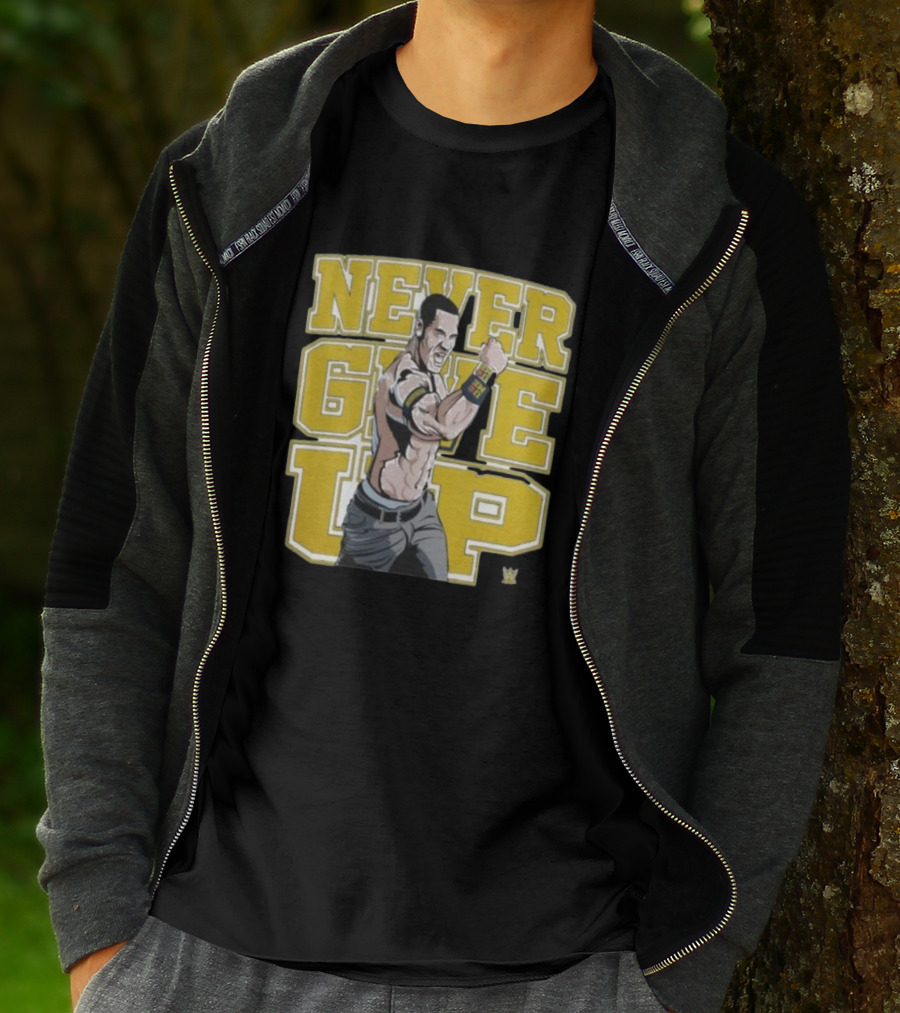 NEVER GIVE UP John Cena WWE T-Shirt