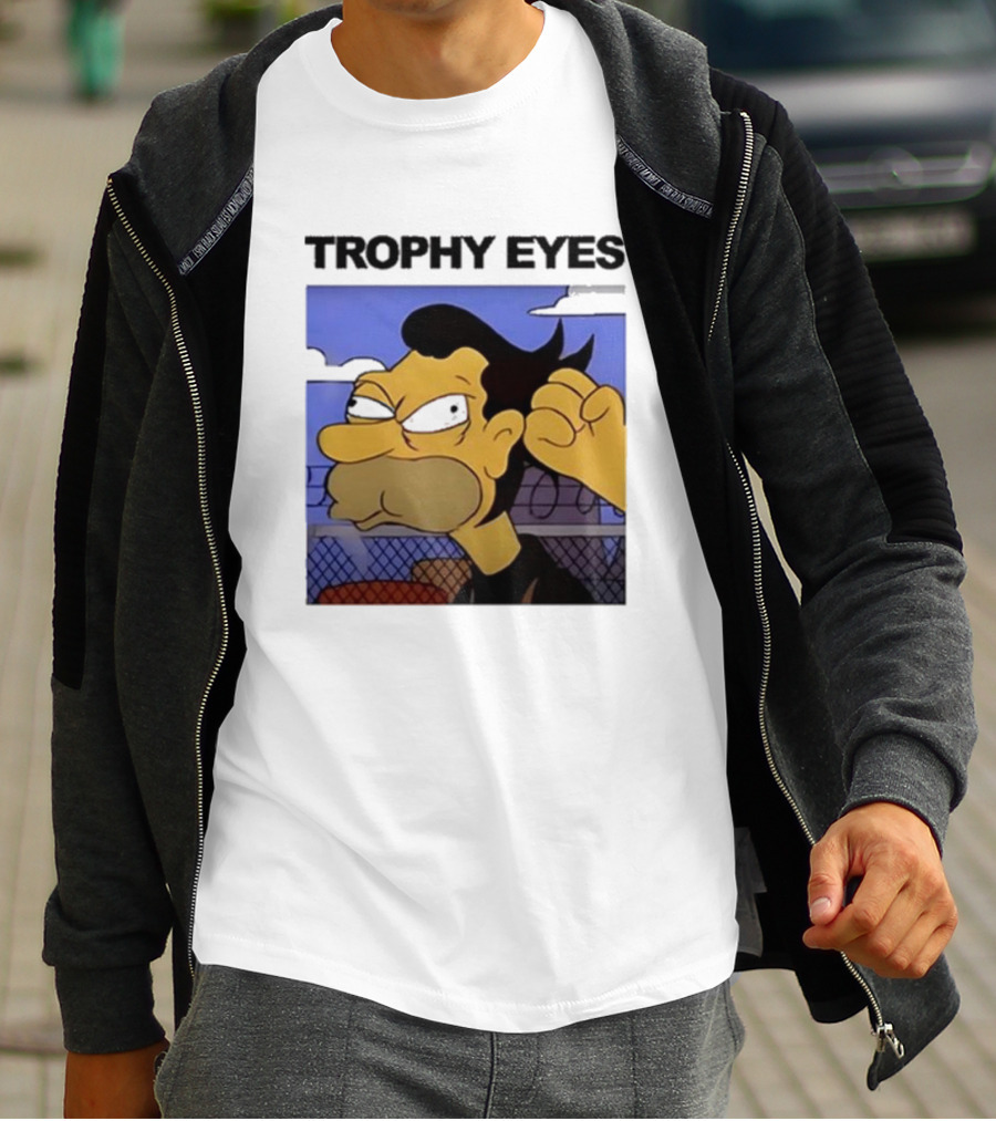 Trophy Eyes Angry Lenny Fence Background T-Shirt