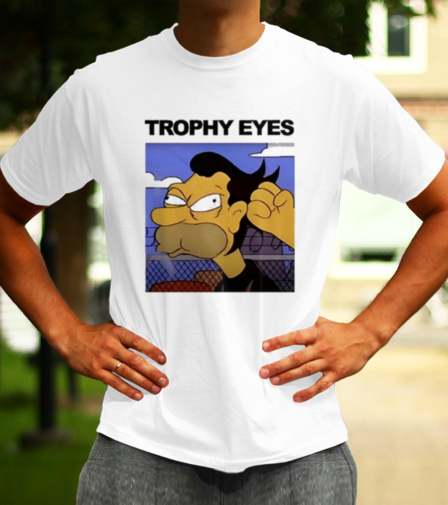 Trophy Eyes Angry Lenny Fence Background T-Shirt