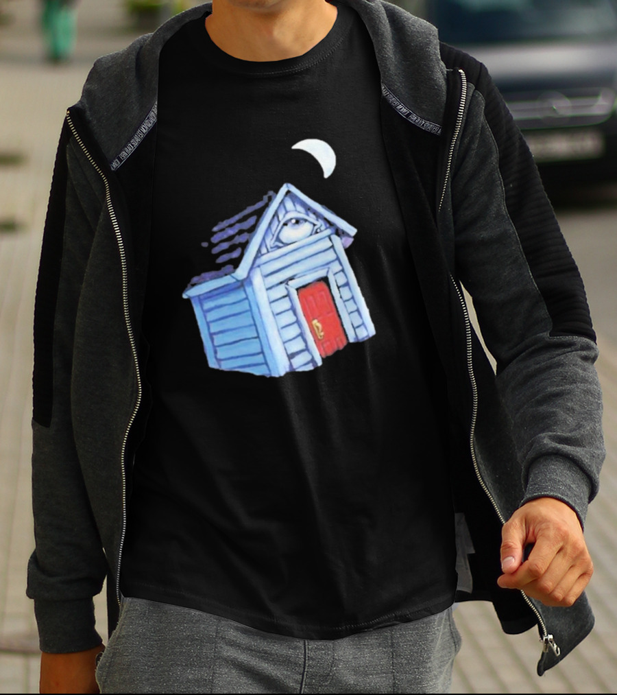 Turmoil Tinfoil Moon Eye House With Red Door T-Shirt
