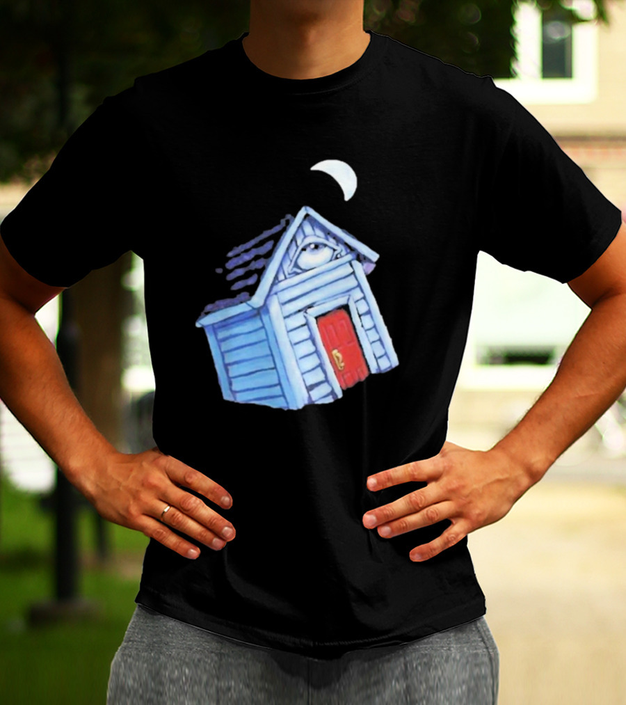 Turmoil Tinfoil Moon Eye House With Red Door T-Shirt