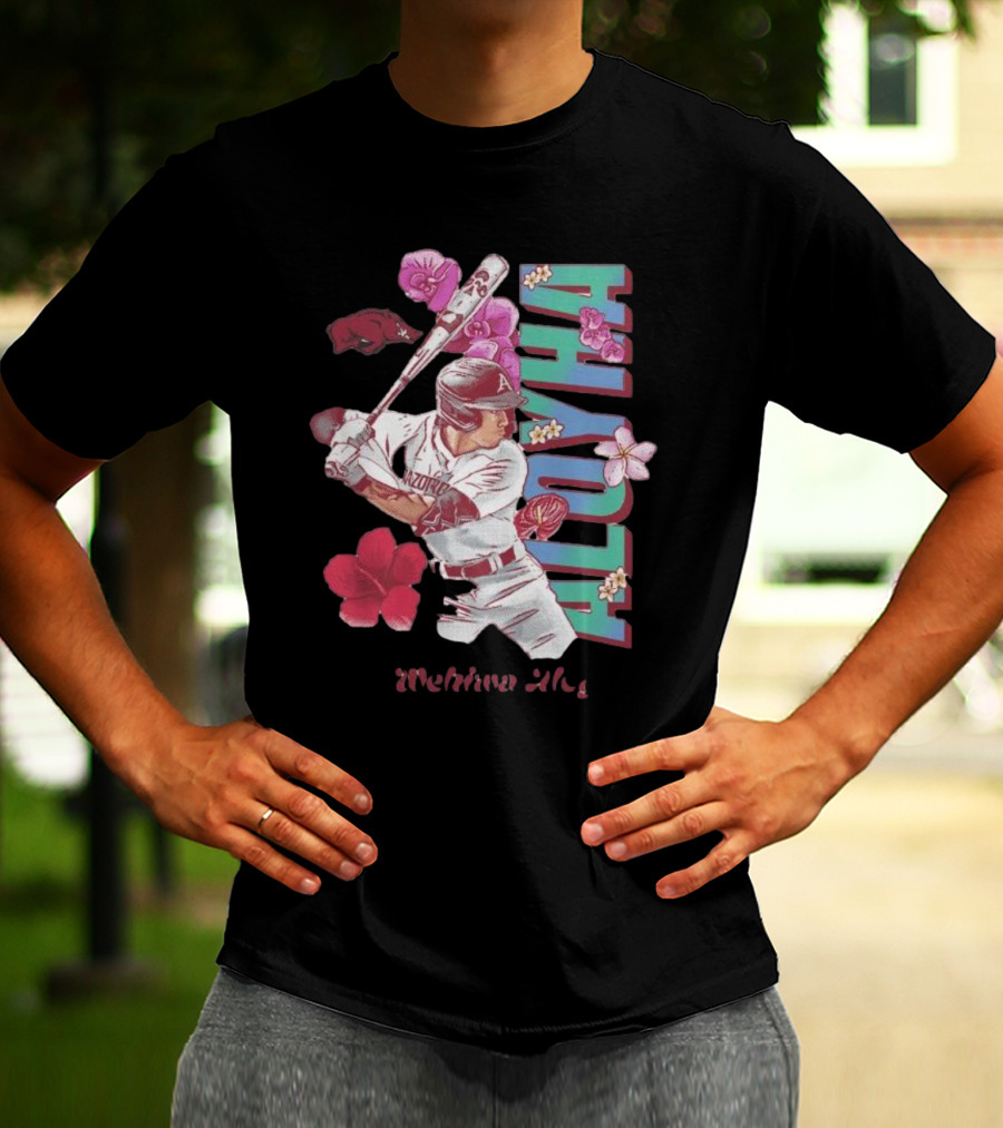 Wehiwa Aloyha Aloy Arkansas Baseball Flowers T-Shirt