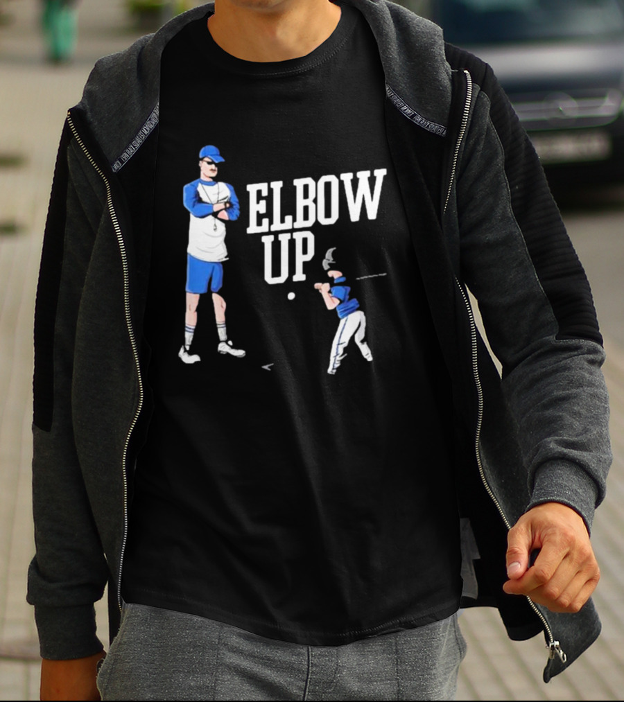 Middleclassfancy Baseball Coach Elbow Up T-Shirt