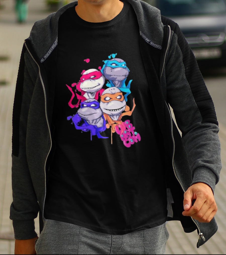 Neon TMNT Characters Pop T-Shirt
