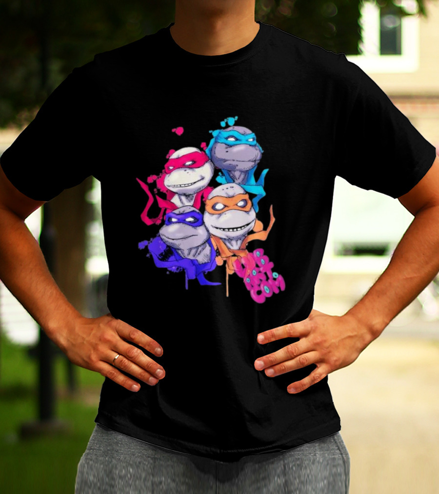 Neon TMNT Characters Pop T-Shirt