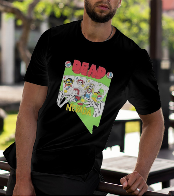 Dead Nevada United States Playing Cards Skeleton Hands T-Shirt