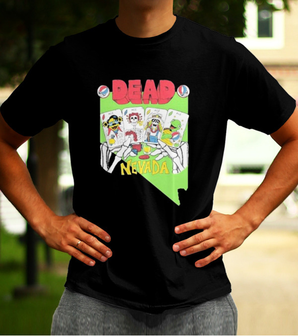 Dead Nevada United States Playing Cards Skeleton Hands T-Shirt