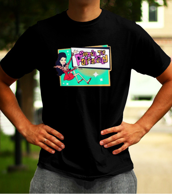 Smash The Patriarchy Retro Comic Style Woman Empowerment T-Shirt
