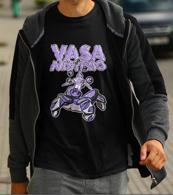 Vasa Nistirio Purple Ice Creature With Floating Crystals T-Shirt