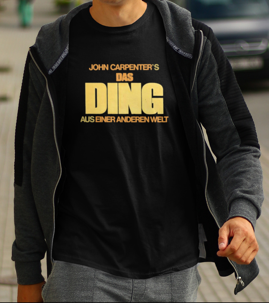 John Carpenter's Das Ding Aus Einer Anderen Welt Classic Horror Movie Title Text T-Shirt