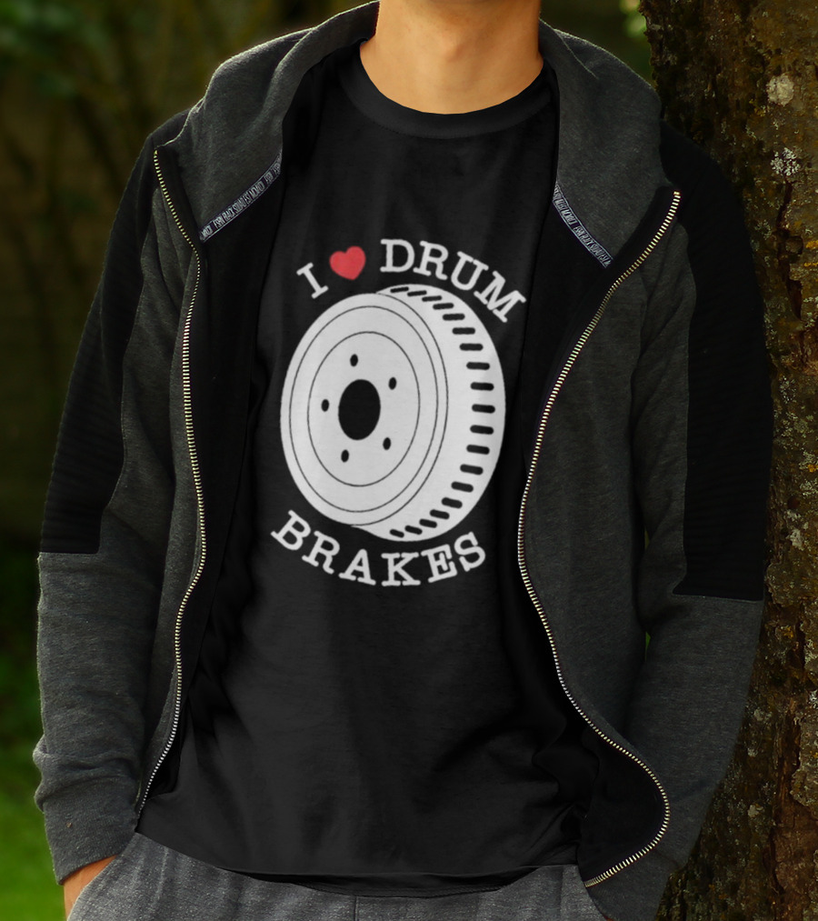 Junkyard Digs I Love Drum Brakes Retro Automotive Enthusiast T-Shirt