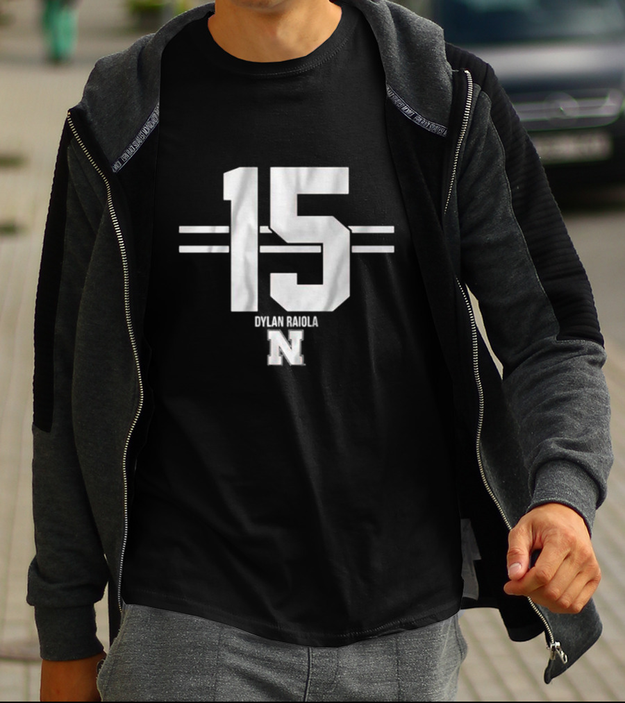 Nebraska Football 15 Dylan Raiola N Logo Fans Gear T-Shirt