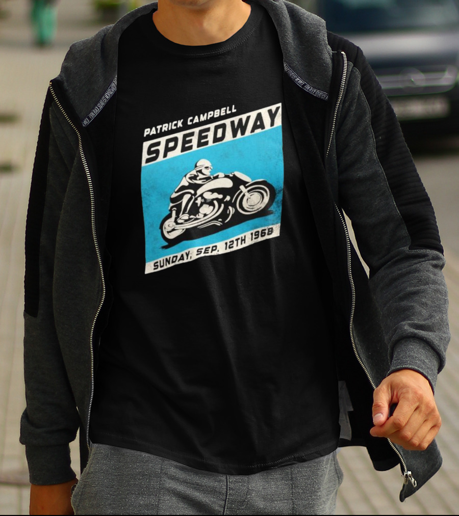 Patrick Campbell Speedway Motorcycle Racing Sunday Sep 12th 1968 T-Shirt