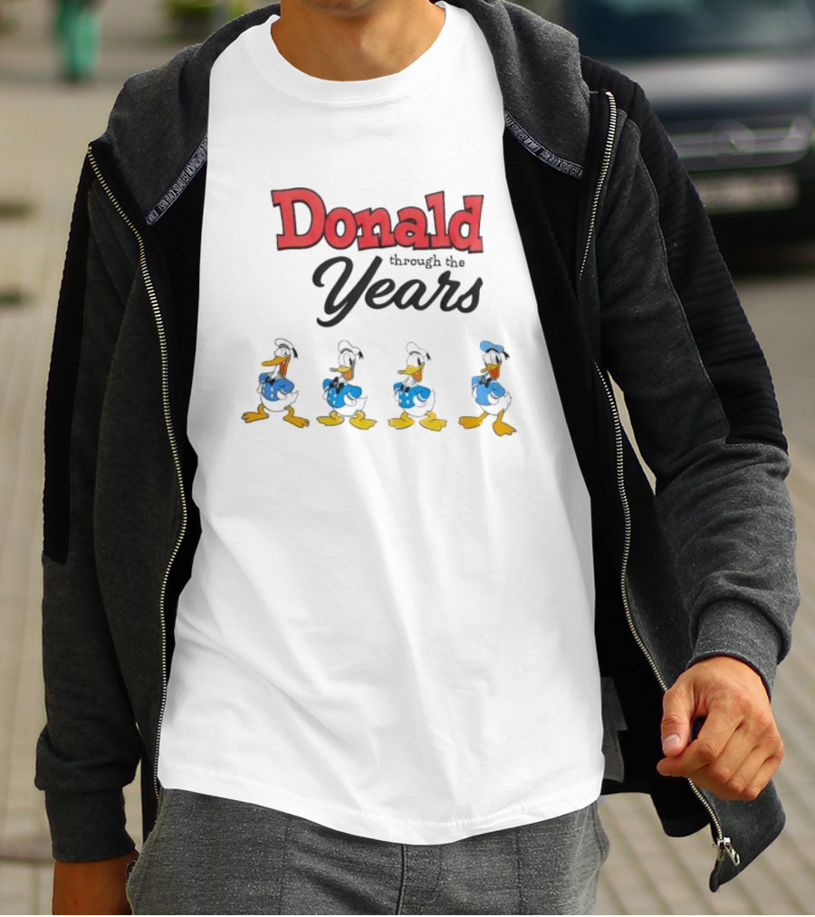 Donald Duck Through The Years Evolution Stages T-Shirt