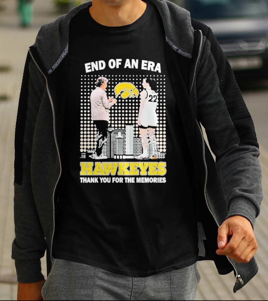 End Of An Era Lisa Bluder Hawkeyes Thank You For The Memories Basketball T-Shirt