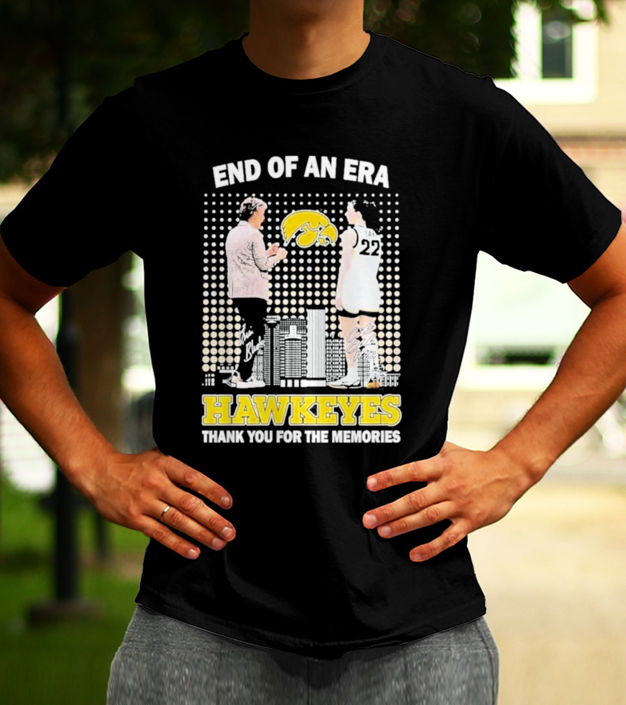 End Of An Era Lisa Bluder Hawkeyes Thank You For The Memories Basketball T-Shirt