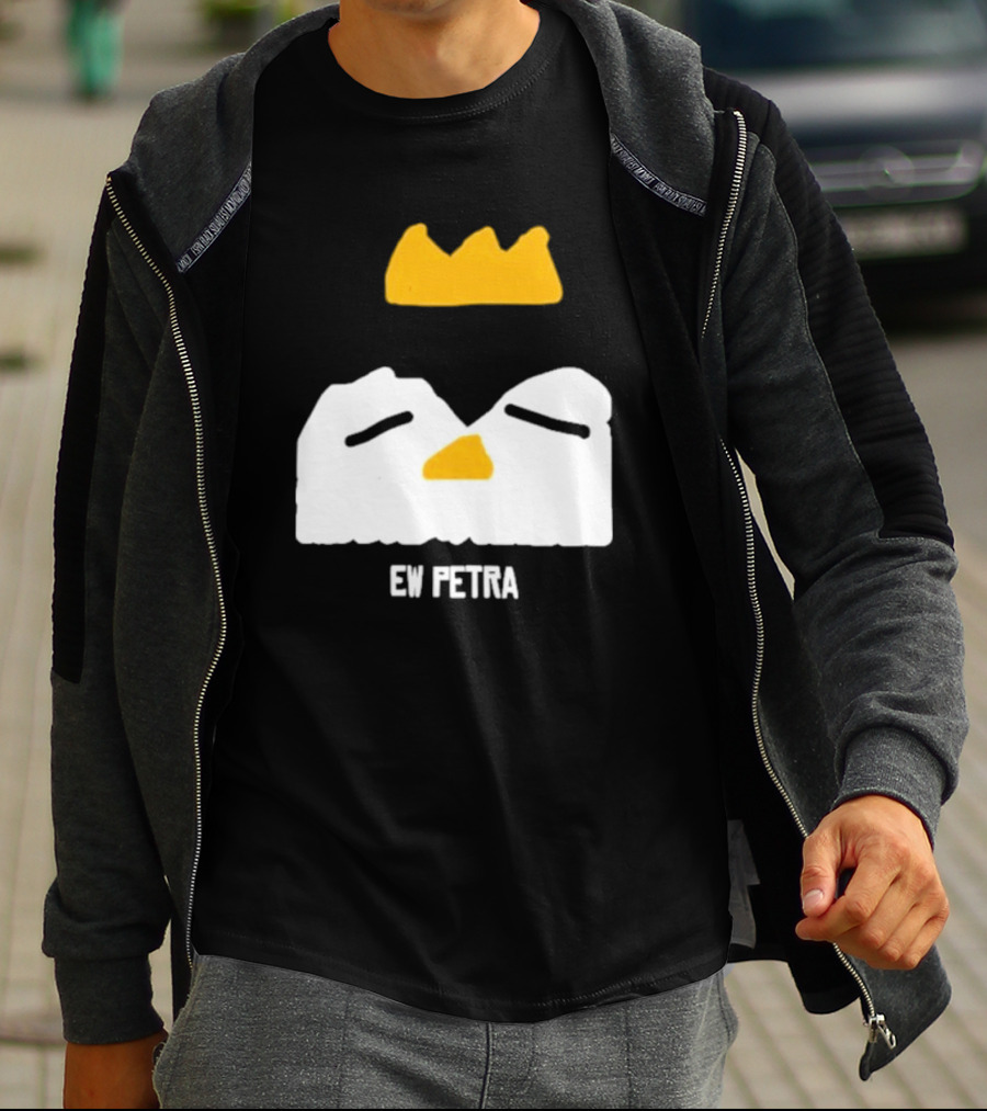 Petra Groaning Crown Face Icon Ew Text T-Shirt