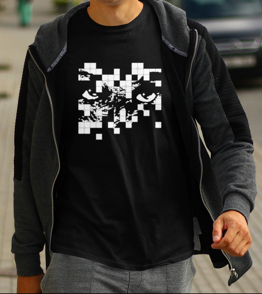 G Jones Paths Eyes Pixelated T-Shirt
