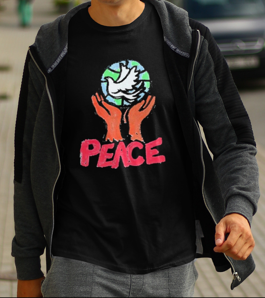 Anthony Edwards Foot Locker Just Don World Peace Dove Hands Peace T-Shirt