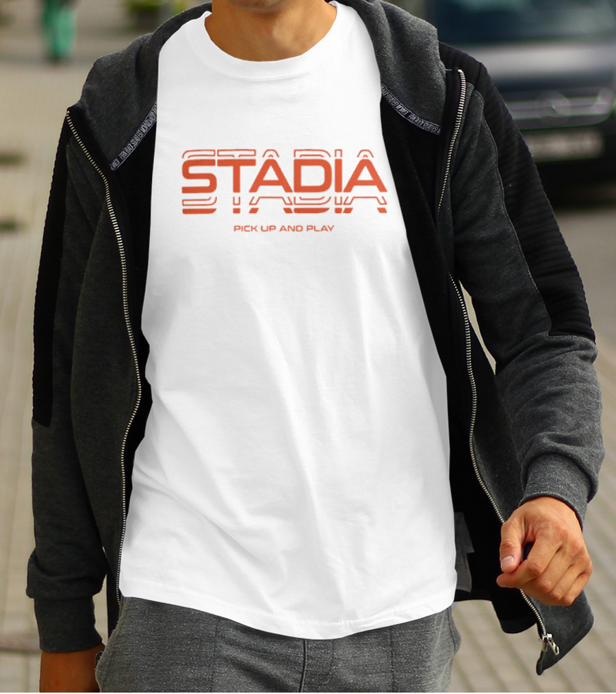STADIA Pick Up And Play Gaming Dad Merch T-Shirt