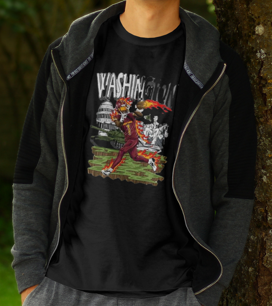 Washington Dark Horse Jd X Dh Football Fire Monuments T-Shirt