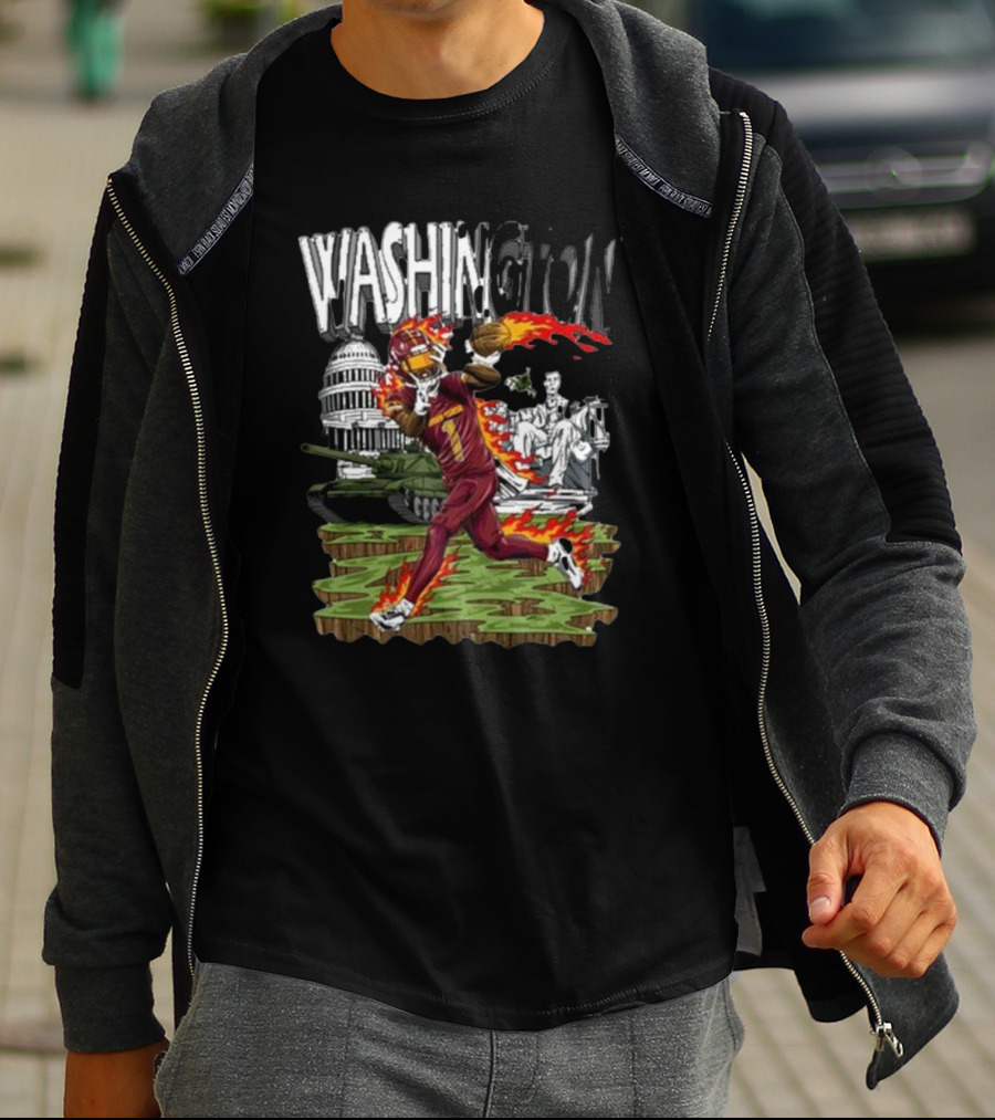 Washington Dark Horse Jd X Dh Football Fire Monuments T-Shirt