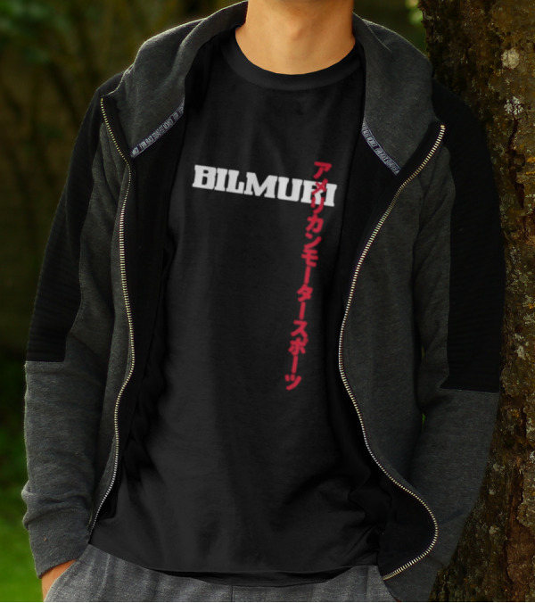 Bilmuri American Motorsports Japanese Text T-Shirt