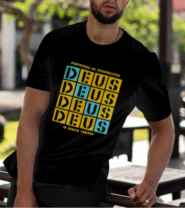 Purveyors Of Possibilities Deus Deus Deus Deus In Benzin Veritas T-Shirt