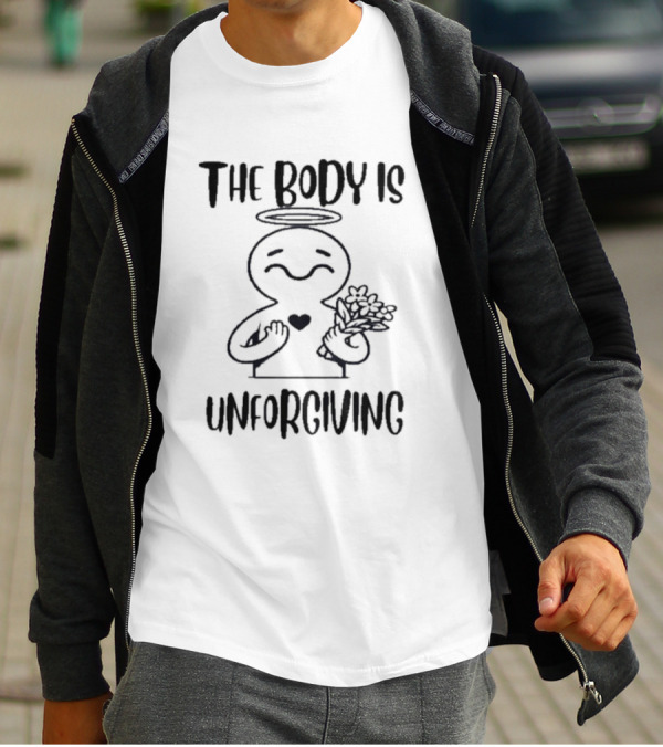 The Body Is Unforgiving Holding Flowers Iconic T-Shirt