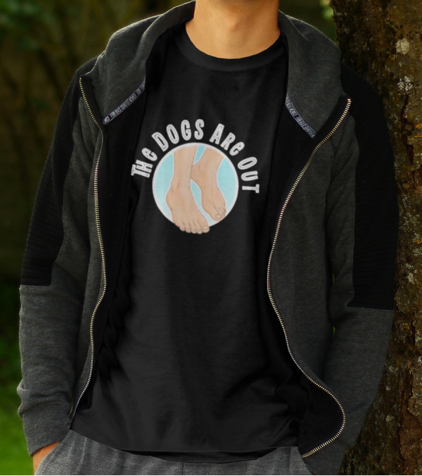 The Dogs Are Out Bare Feet Circle T-Shirt