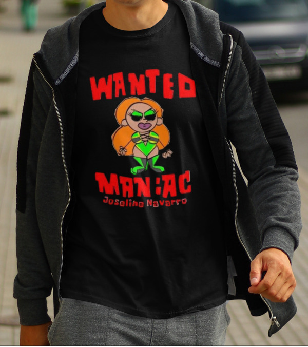 Wanted Maniac Joseline Navarro Character Design Vibrant Costume T-Shirt