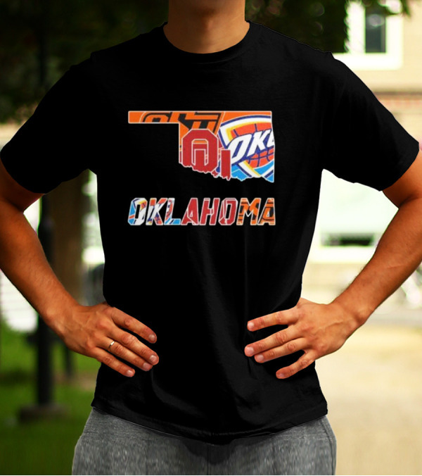 Oklahoma Sports Teams Oklahoma City Thunder Oklahoma State University Cowboys University Of Oklahoma Sooners T-Shirt