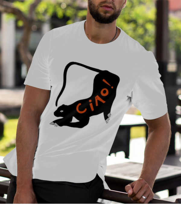 Elena Fiorenza Gatti Ciao Black Cat T-Shirt