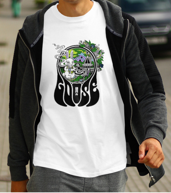 Goose Wonderland Psychedelic Rabbit Forest Portal T-Shirt