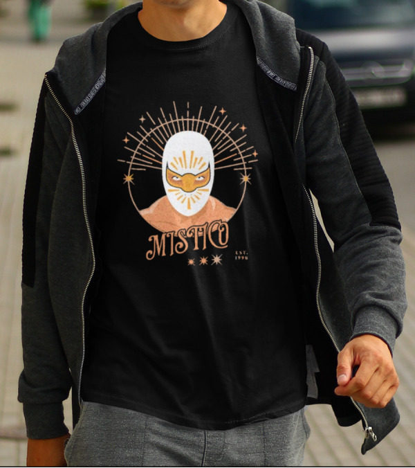Mistico Est 1998 Wrestling Iconic Masked Starburst T-Shirt