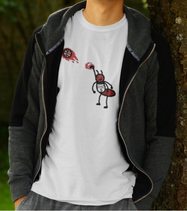 Paint Fire Ant Playing Basketball T-Shirt