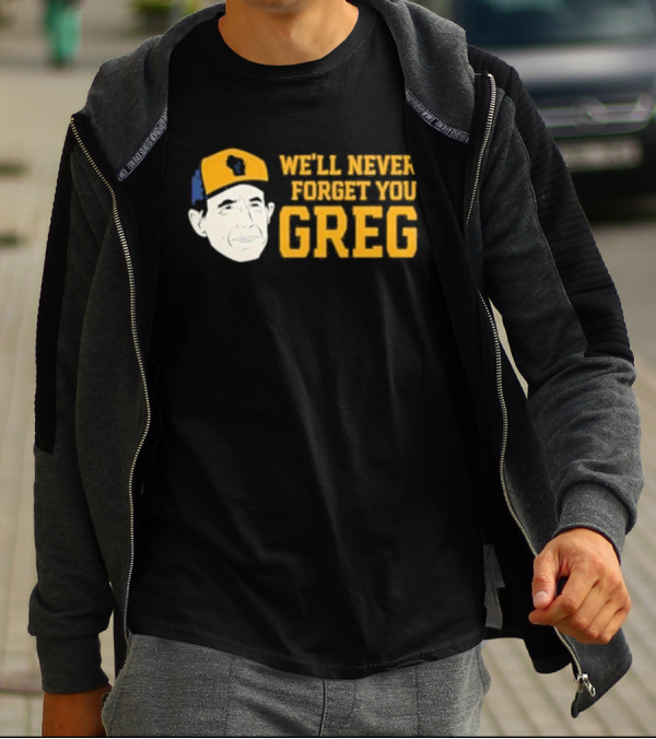 Reviewing The Brew Craig Counsell We’ll Never Forget You Greg Wisconsin Icon T-Shirt