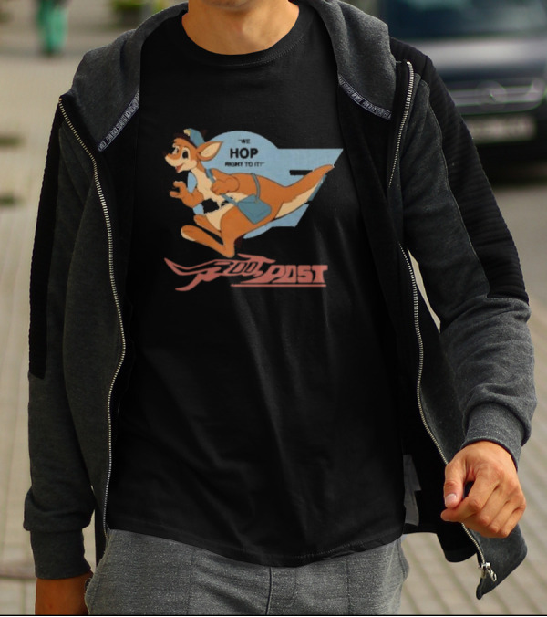 Roo Post We Hop Right To It Kangaroo Mail T-Shirt