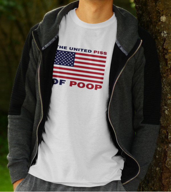 The United Piss Of Poop USA Flag Satire T-Shirt