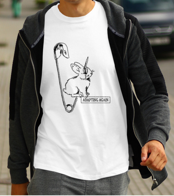 Adapting Again Bunny Safety Pin Unicorn T-Shirt