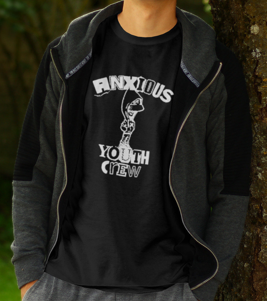 Anxious Youth Crew Hoodie Skateboarder T-Shirt