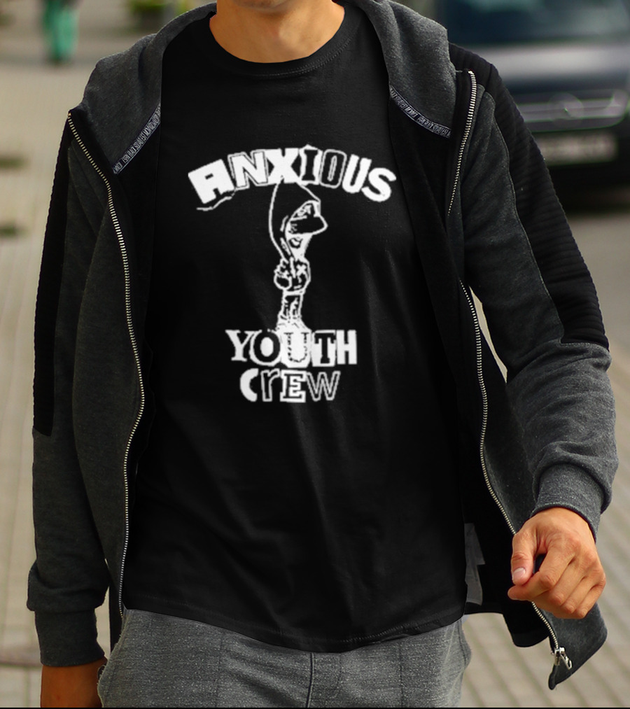 Anxious Youth Crew Hoodie Skateboarder T-Shirt