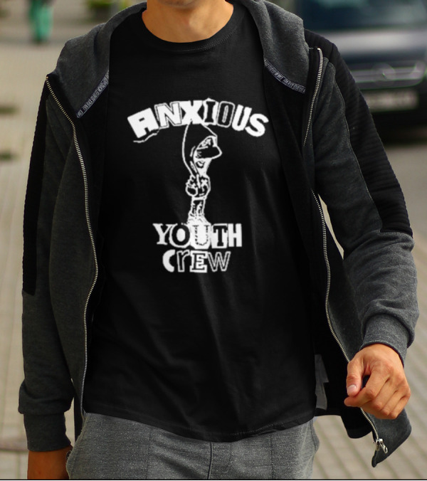 Anxious Youth Crew Hoodie Skateboarder T-Shirt