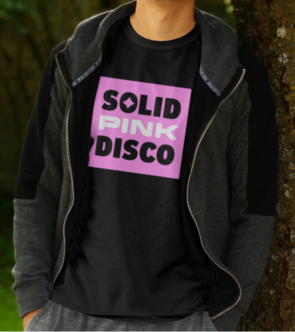 SOLID PINK DISCO Starburst Retro Block T-Shirt