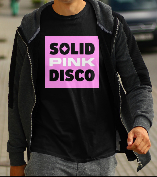 SOLID PINK DISCO Starburst Retro Block T-Shirt