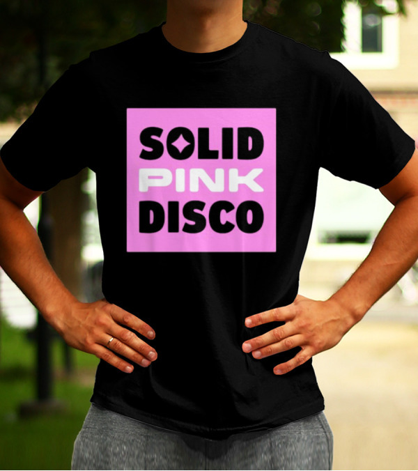 SOLID PINK DISCO Starburst Retro Block T-Shirt