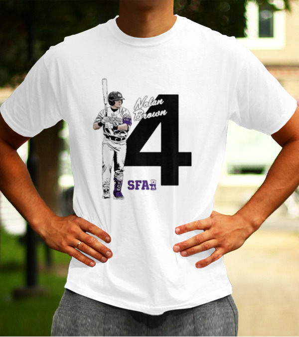 Nolan Brown 4 SFA Baseball Player T-Shirt